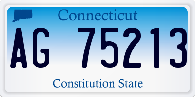 CT license plate AG75213