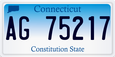 CT license plate AG75217