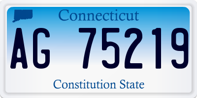 CT license plate AG75219