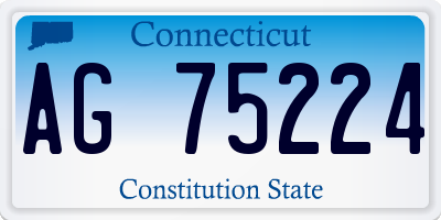 CT license plate AG75224