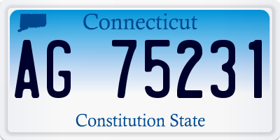CT license plate AG75231