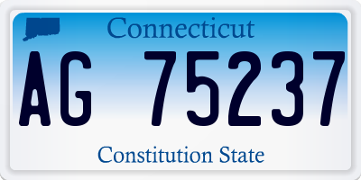 CT license plate AG75237