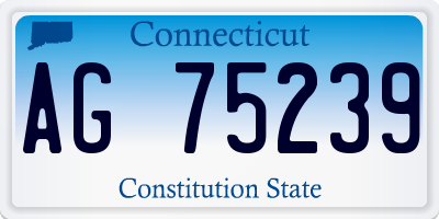 CT license plate AG75239