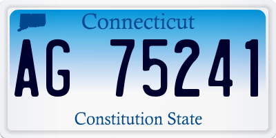 CT license plate AG75241