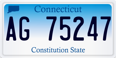 CT license plate AG75247