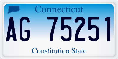 CT license plate AG75251