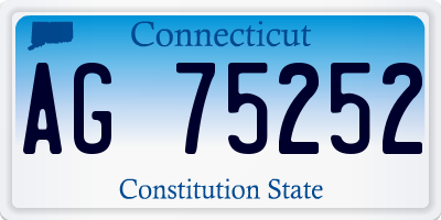 CT license plate AG75252