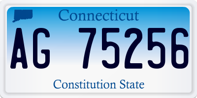 CT license plate AG75256