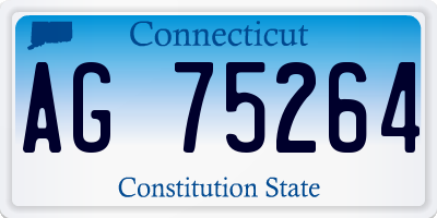 CT license plate AG75264