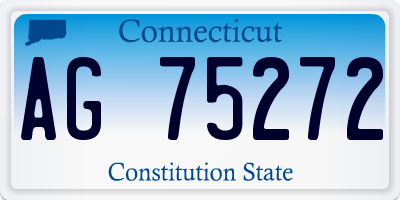 CT license plate AG75272