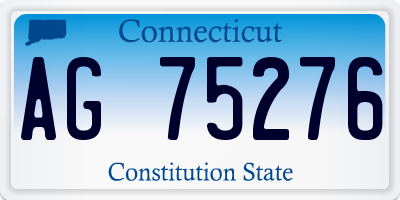 CT license plate AG75276