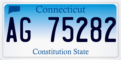 CT license plate AG75282