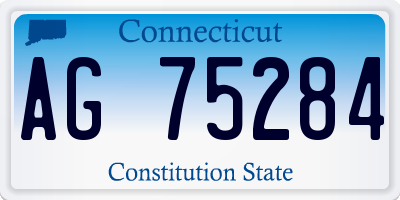 CT license plate AG75284