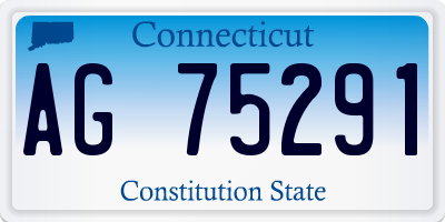 CT license plate AG75291