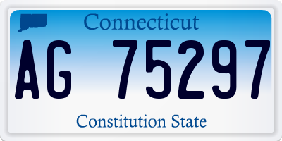 CT license plate AG75297