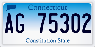 CT license plate AG75302