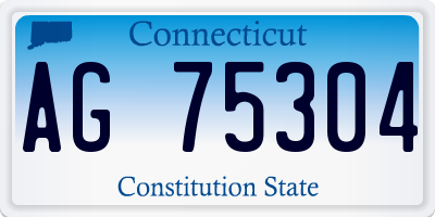 CT license plate AG75304