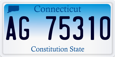 CT license plate AG75310