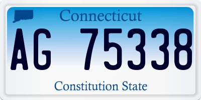 CT license plate AG75338