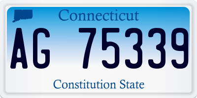 CT license plate AG75339