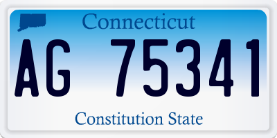 CT license plate AG75341