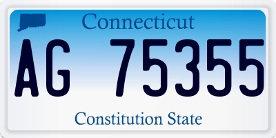 CT license plate AG75355