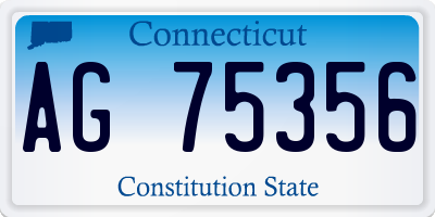CT license plate AG75356