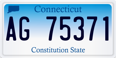 CT license plate AG75371