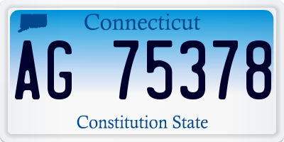 CT license plate AG75378