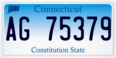 CT license plate AG75379