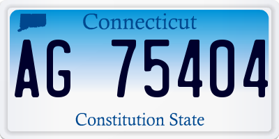 CT license plate AG75404
