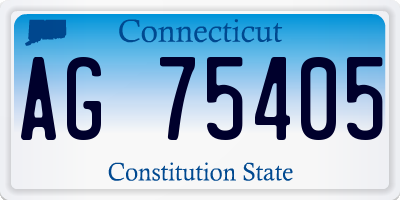 CT license plate AG75405