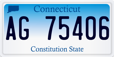 CT license plate AG75406
