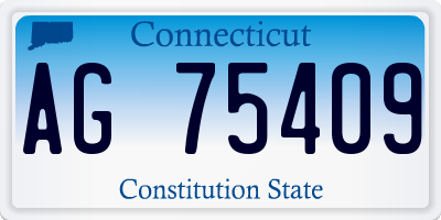 CT license plate AG75409