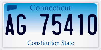 CT license plate AG75410