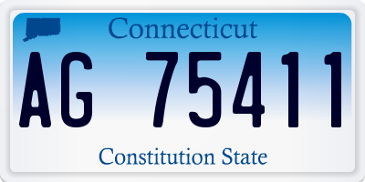 CT license plate AG75411