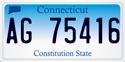 CT license plate AG75416