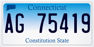 CT license plate AG75419