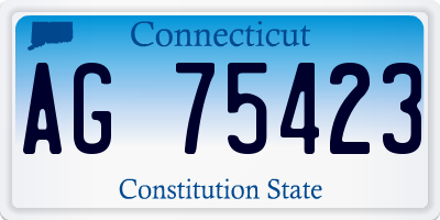 CT license plate AG75423