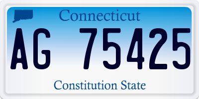 CT license plate AG75425