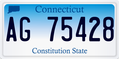 CT license plate AG75428