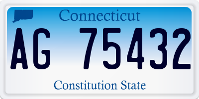 CT license plate AG75432