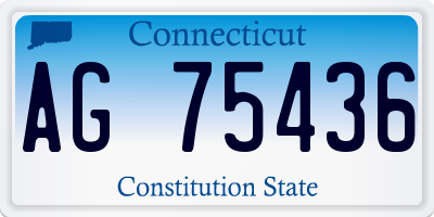 CT license plate AG75436