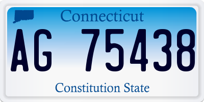 CT license plate AG75438
