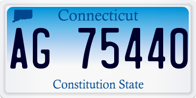 CT license plate AG75440