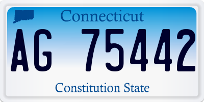 CT license plate AG75442