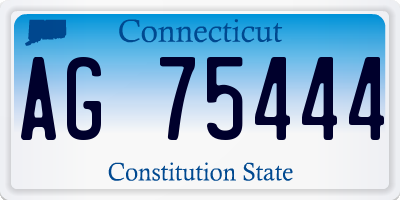 CT license plate AG75444