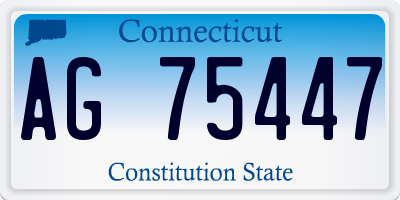 CT license plate AG75447