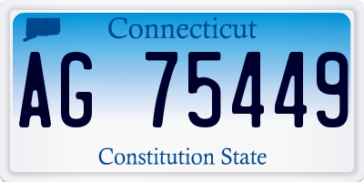 CT license plate AG75449