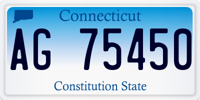 CT license plate AG75450